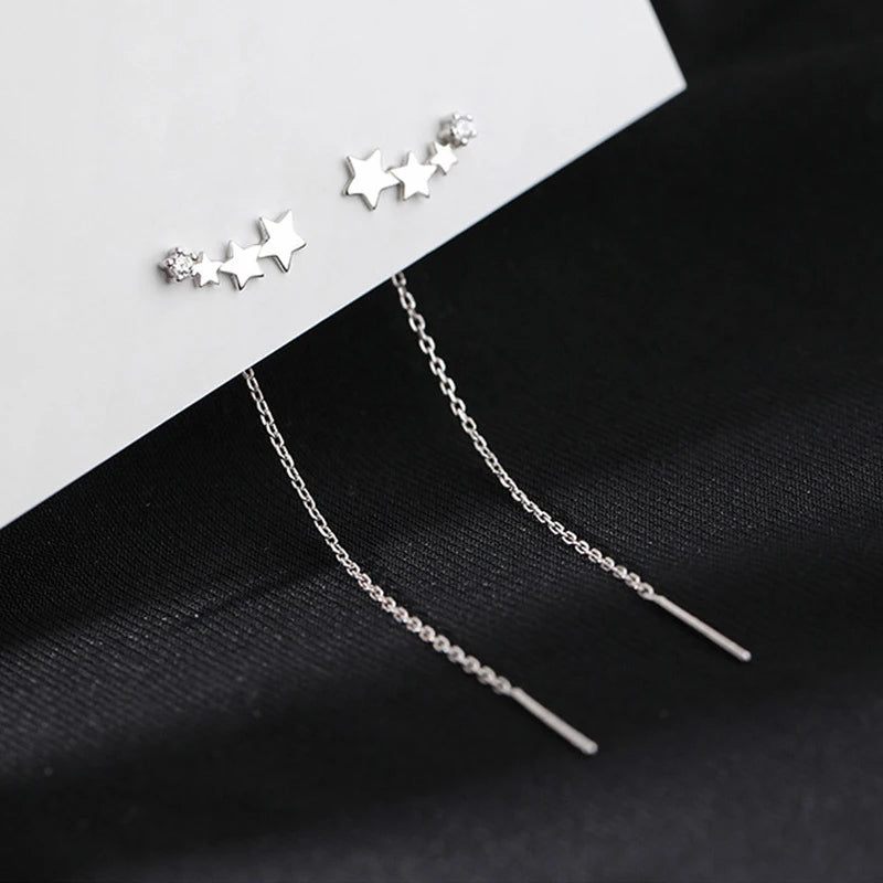 Boucles Argent Étoile Élégance