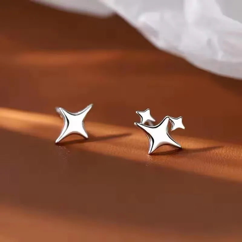 Boucles Argent Étoile Élégance