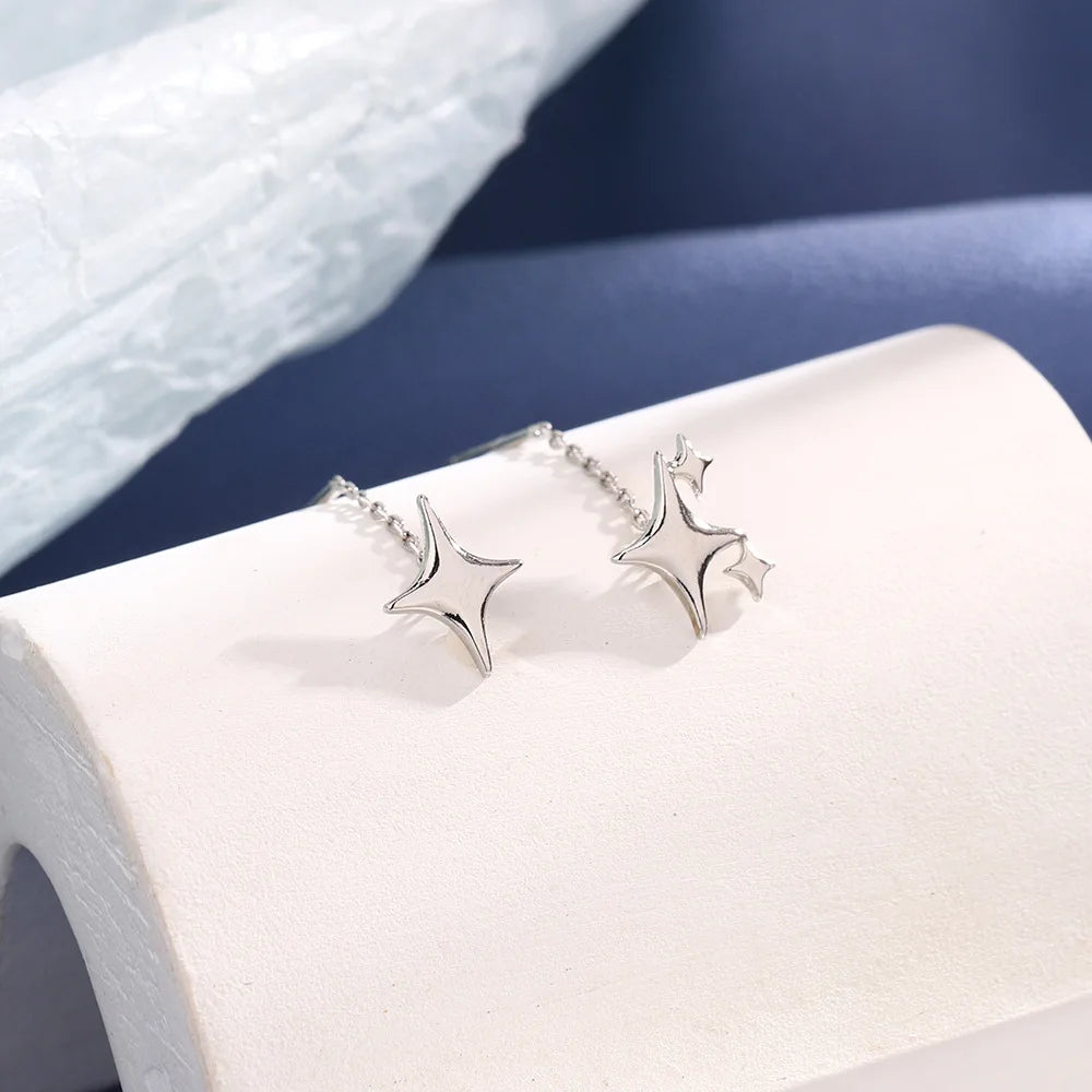 Boucles Argent Étoile Élégance