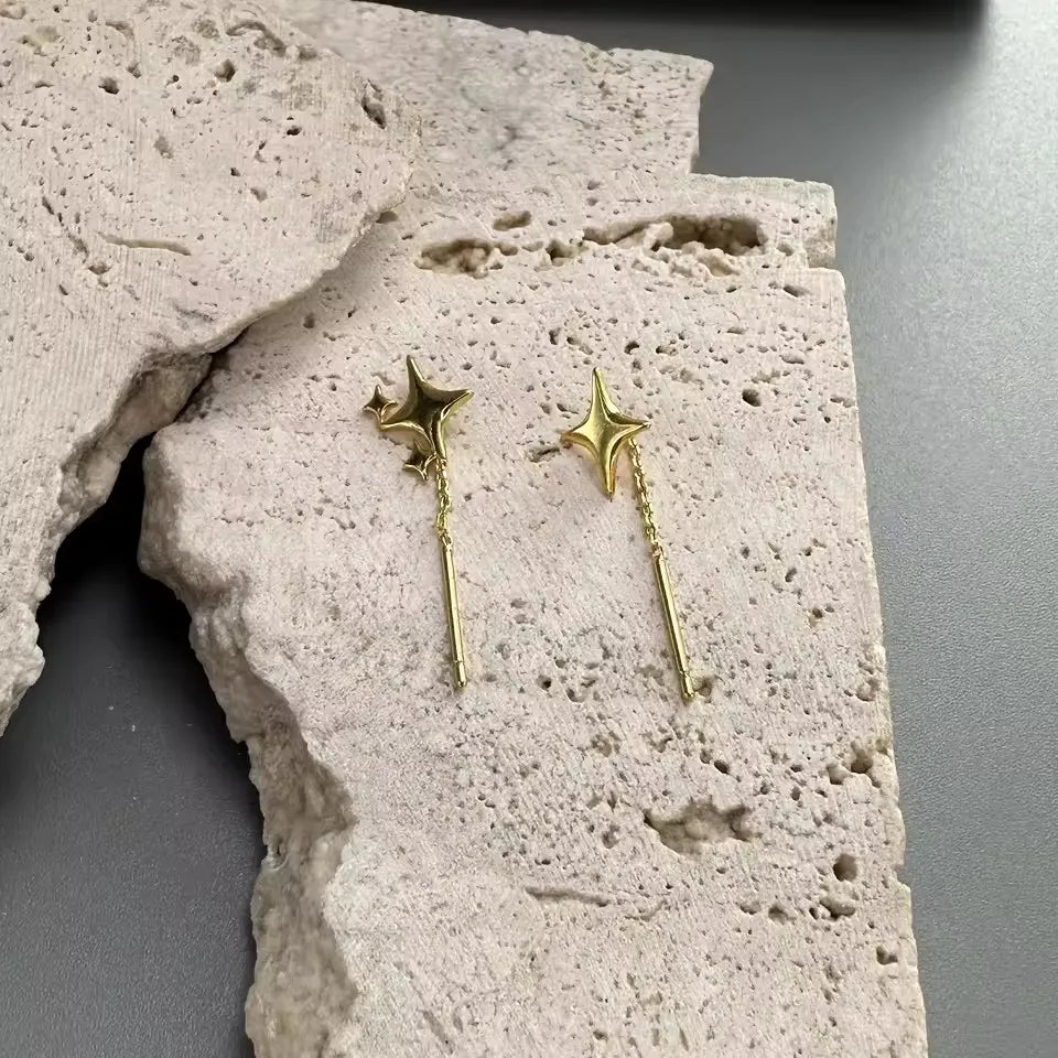 Boucles Argent Étoile Élégance
