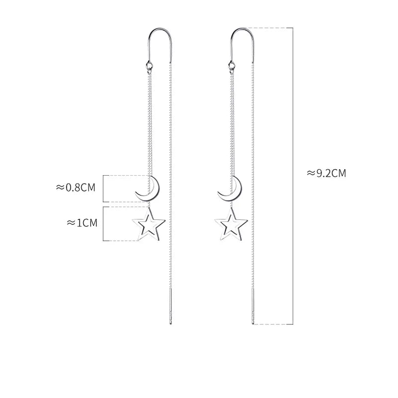 Boucles Argent Étoile Élégance