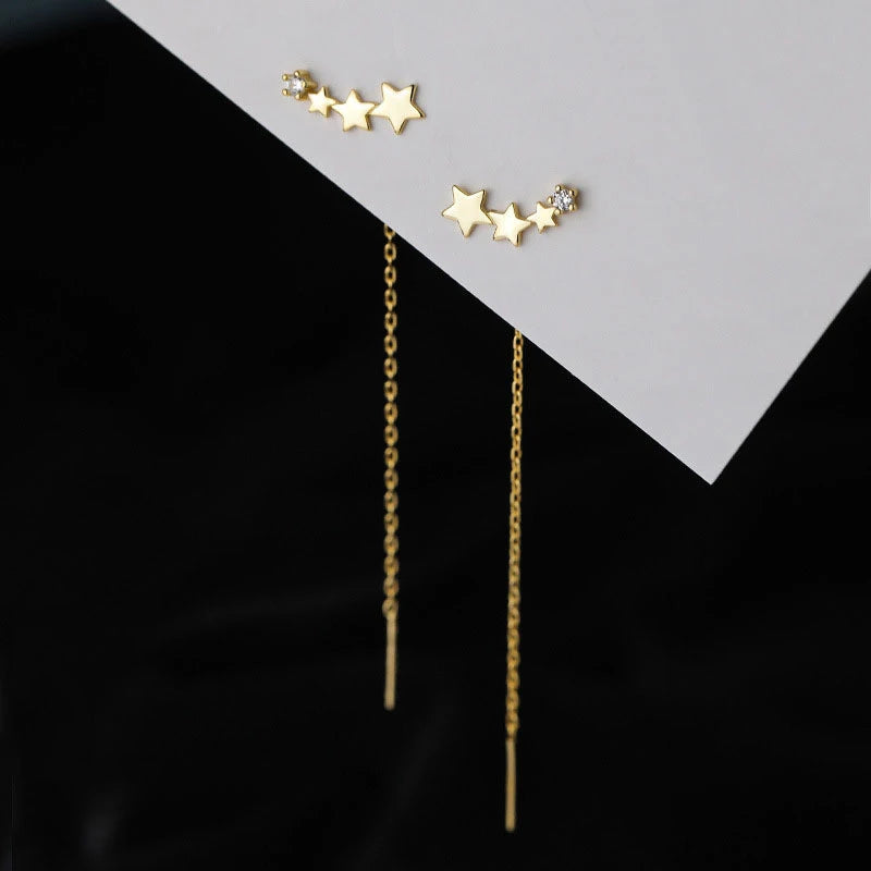 Boucles Argent Étoile Élégance