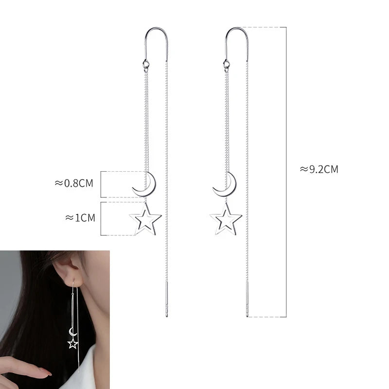 Boucles Argent Étoile Élégance