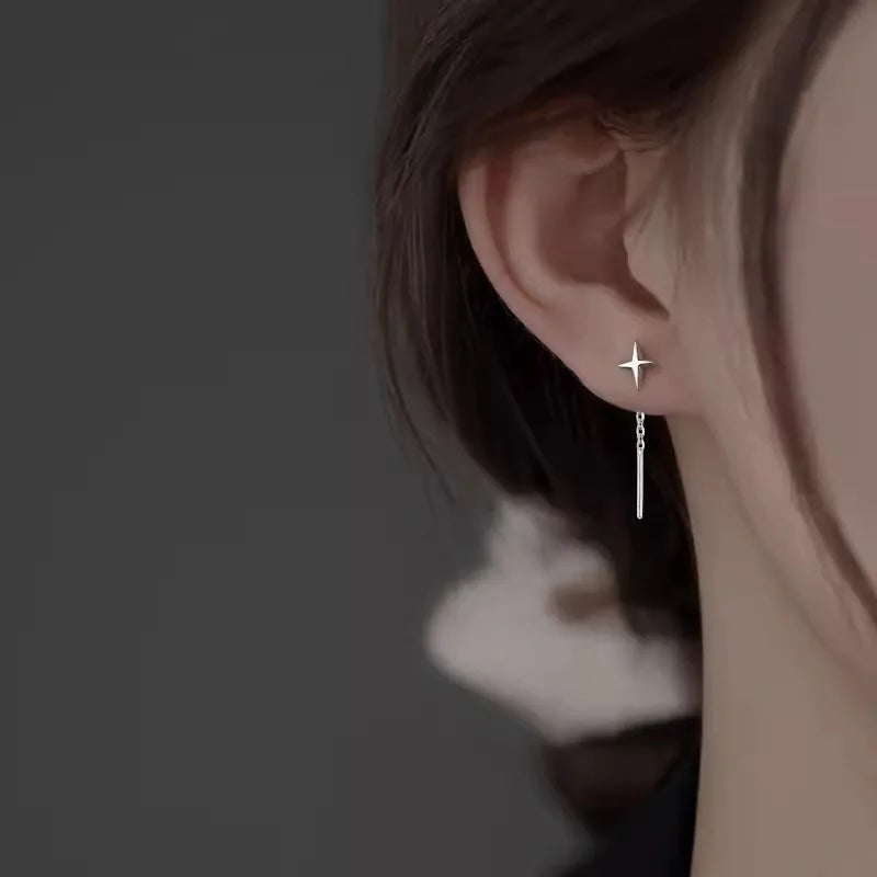 Boucles Argent Étoile Élégance