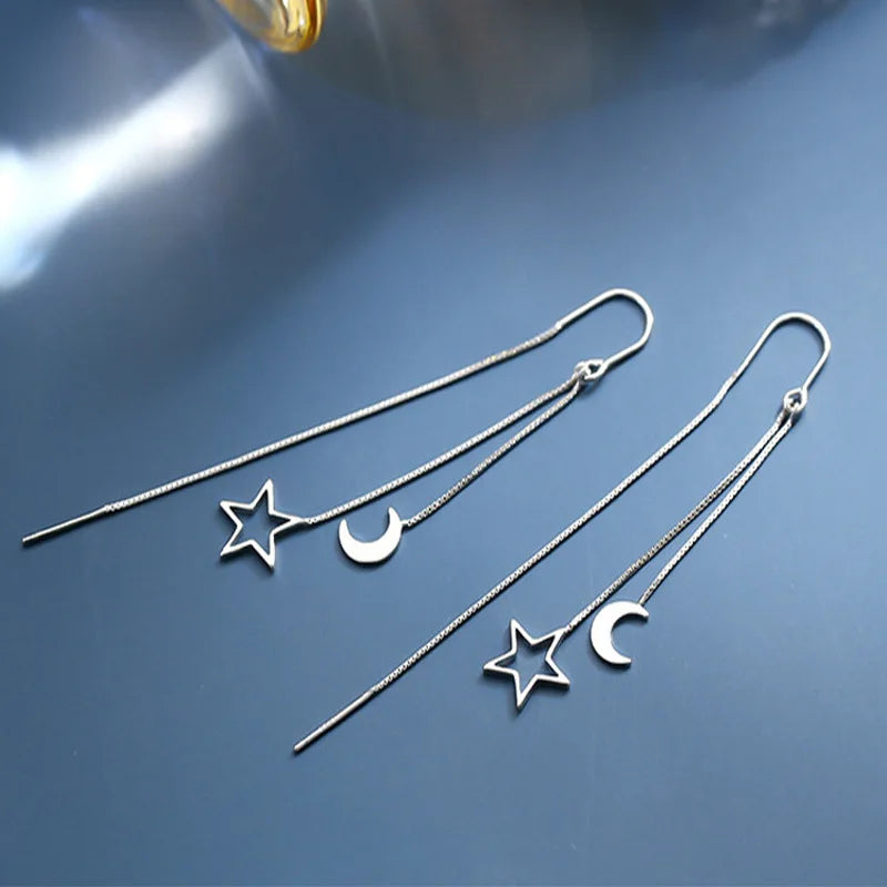Boucles Argent Étoile Élégance
