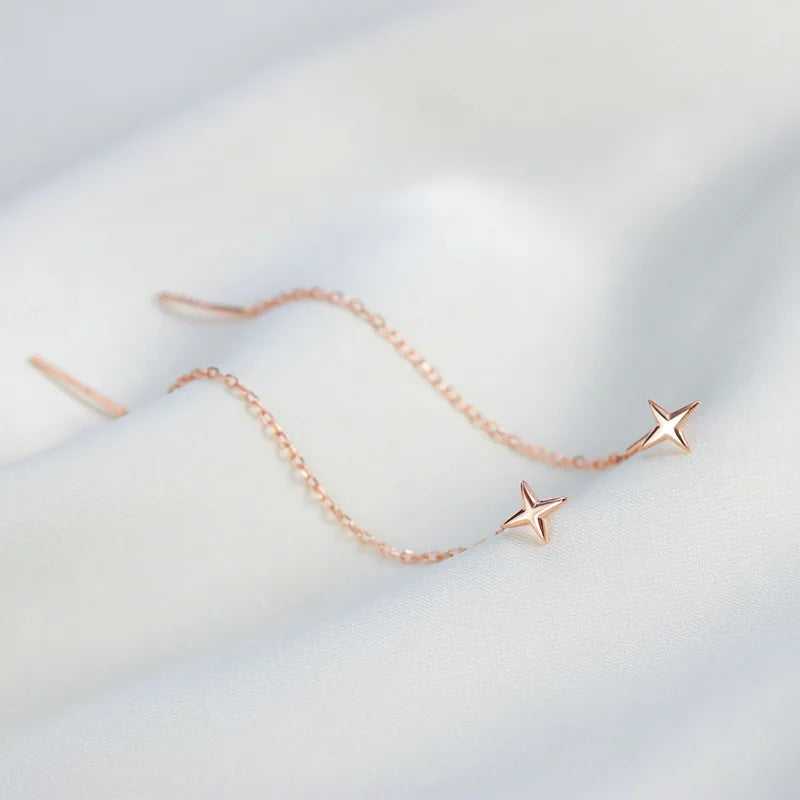 Boucles Argent Étoile Élégance