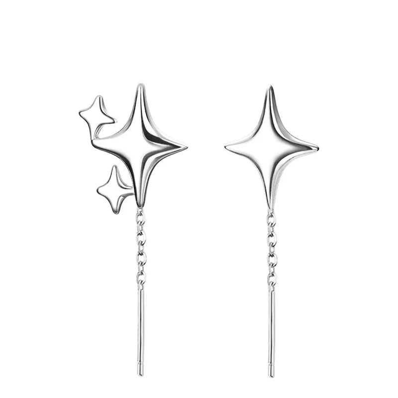 Boucles Argent Étoile Élégance
