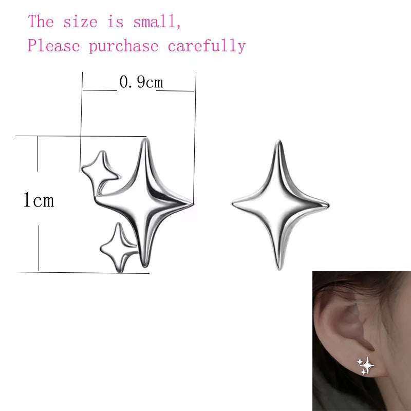 Boucles Argent Étoile Élégance