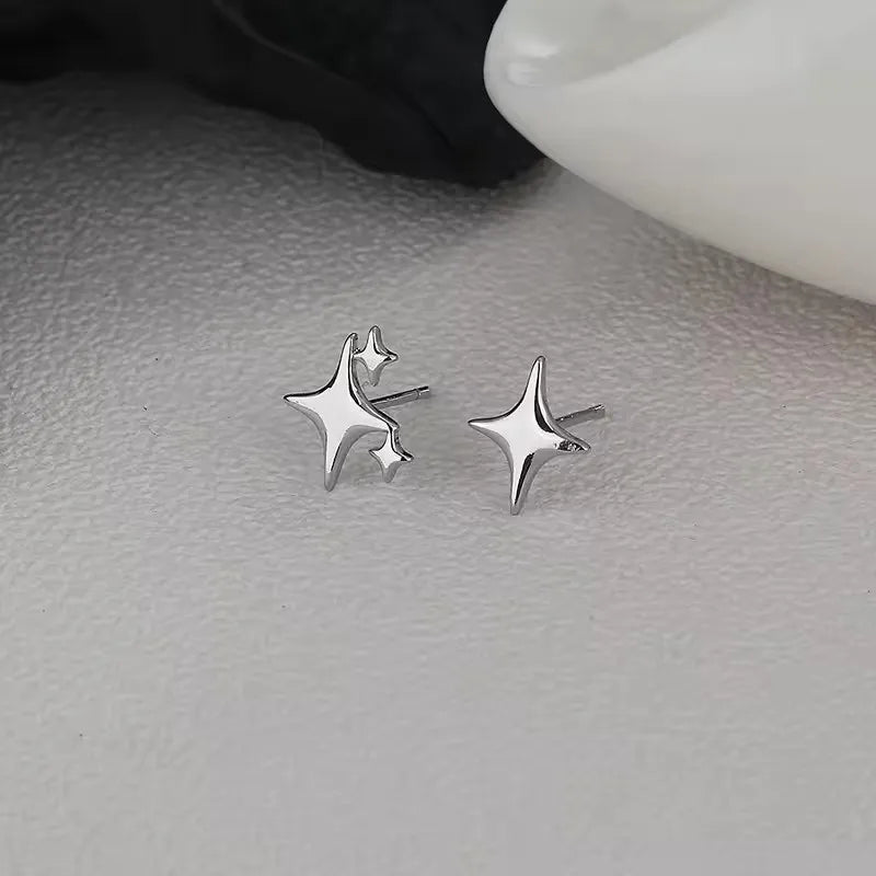 Boucles Argent Étoile Élégance