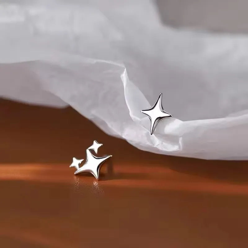 Boucles Argent Étoile Élégance