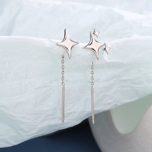 Boucles Argent Étoile Élégance