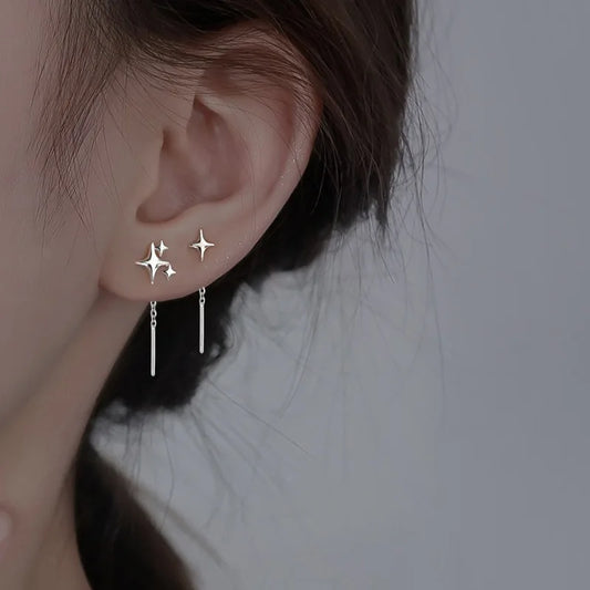Boucles Argent Étoile Élégance