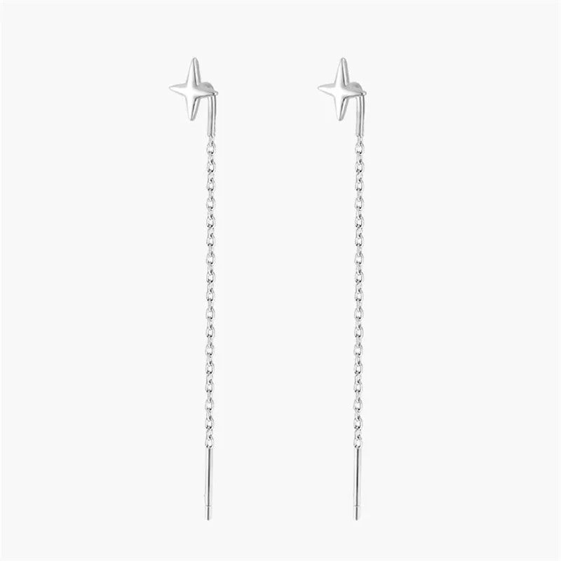 Boucles Argent Étoile Élégance