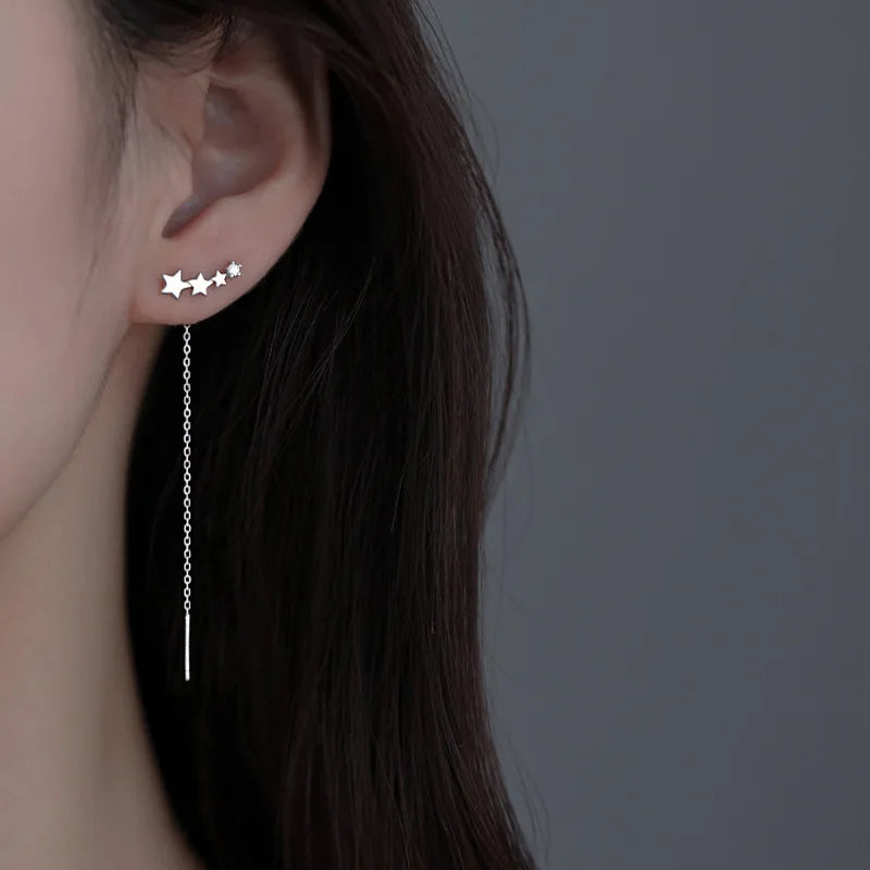 Boucles Argent Étoile Élégance