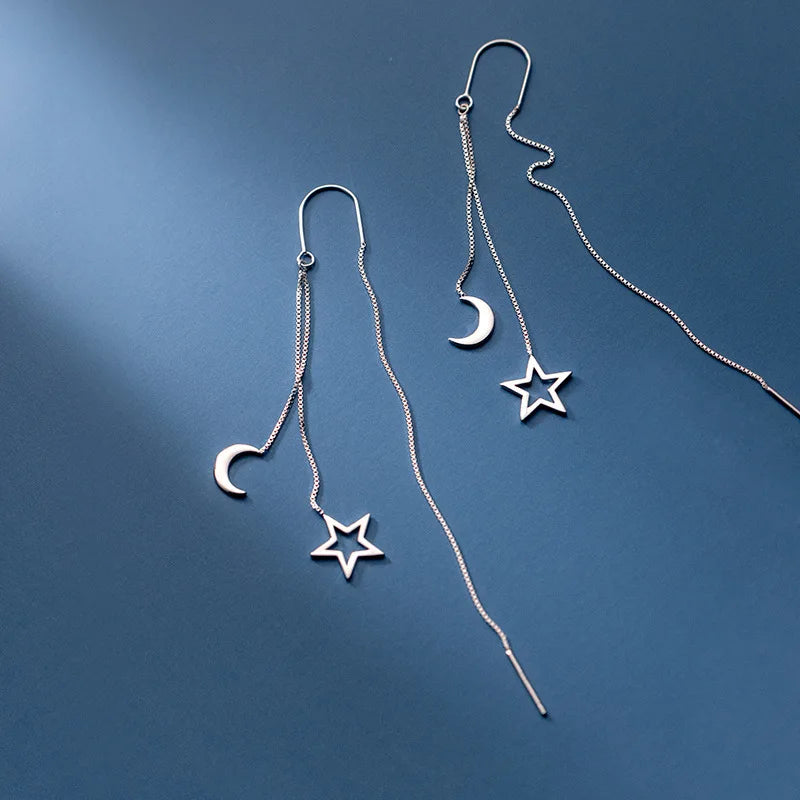 Boucles Argent Étoile Élégance
