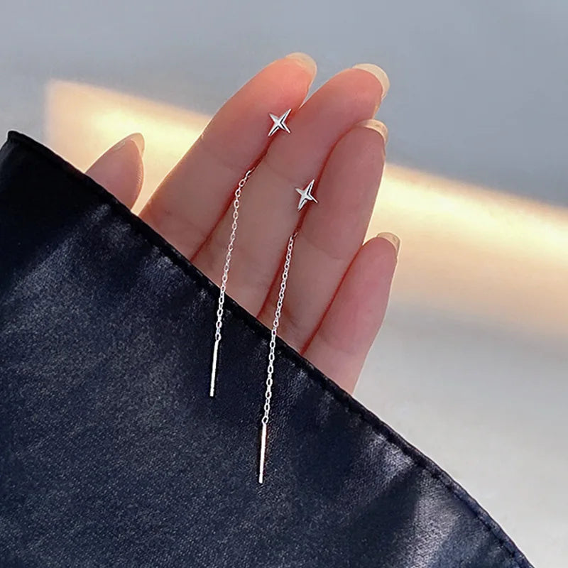 Boucles Argent Étoile Élégance