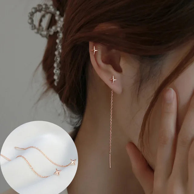Boucles Argent Étoile Élégance