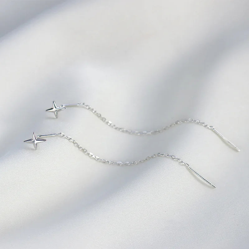 Boucles Argent Étoile Élégance